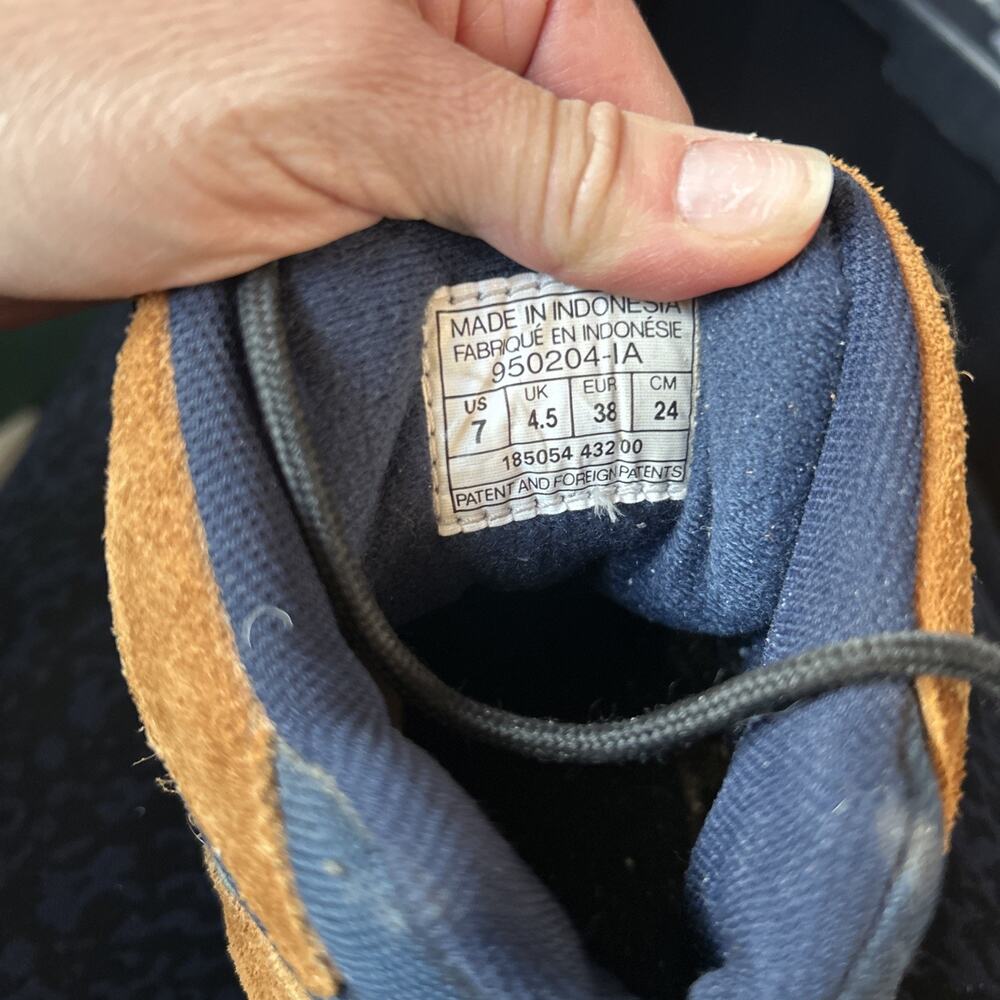 VTG 90s Nike ACG Mid Hiking Boot Burnt Sienna Navy Blue Tag Sz 7 Best Fit 6/6.5 - Picture 9 of 13